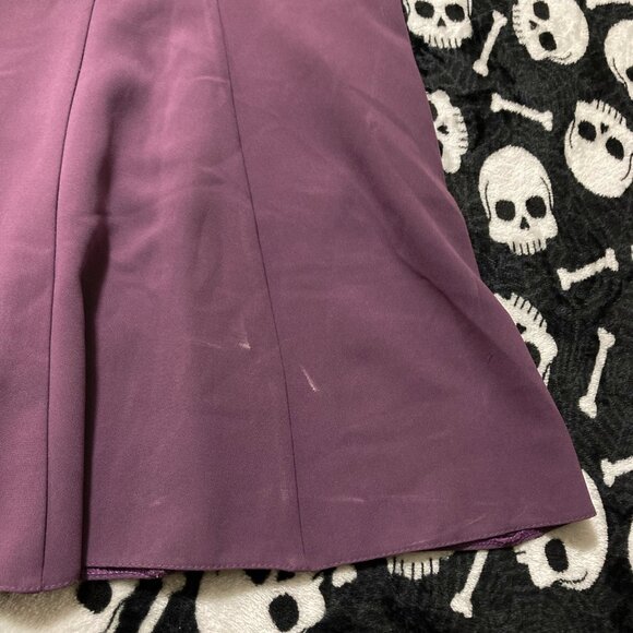 VINTAGE Lavender purple fluted a-line midi skirt ~ Whimsigoth MEDIUM LARGE skirt - Picture 8 of 10